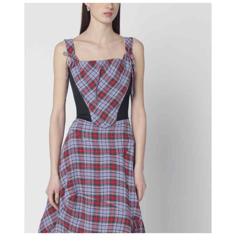 Vivienne Westwood Puppy linen corset with tartan pattern, theFeinheit