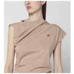 Vivienne Westwood Beige asymmetric T-shirt with Orb logo