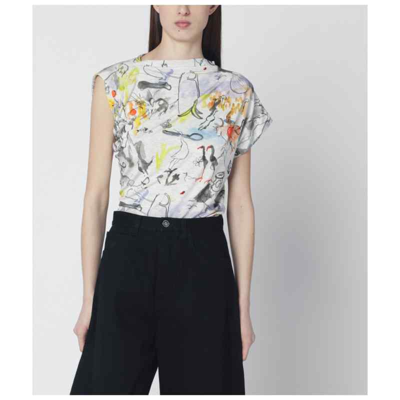 Vivienne Westwood Hebo asymmetric T-shirt with Wonderland print, theFeinheit