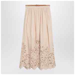 ZIMMERMANN Wylie cream colored midi skirt