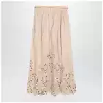 ZIMMERMANN Wylie cream colored midi skirt