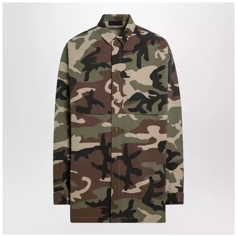 Fear of God Essentials Camouflage recycled nylon blend shirt