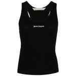 Palm Angels Logo ribbed tank top