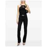 Diesel Oval D logo plaque high-waisted Wool blend trousers