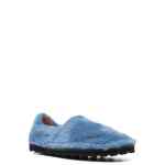 Marni Blue Faux Fur Slip-On Loafers