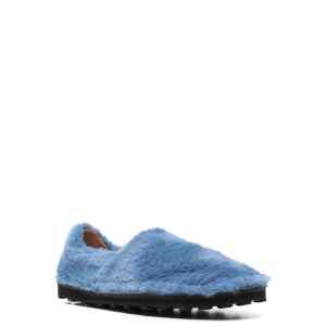 Marni Blue Faux Fur Slip-On Loafers