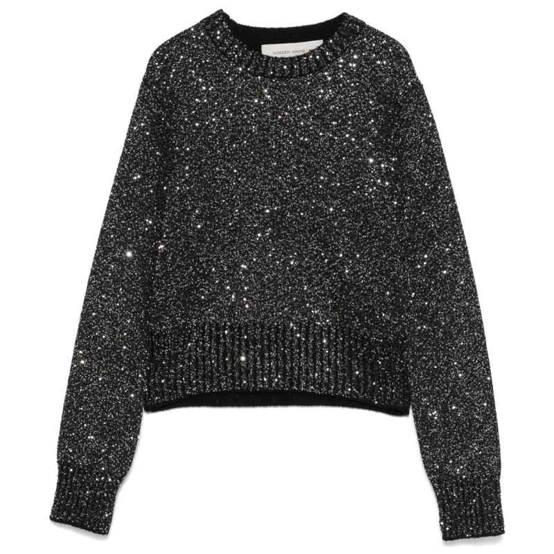 Golden Goose wool blend cropped sweater with all-over sequins Golden Goose wool blend cropped sweater with all-over sequins, theFeinheit