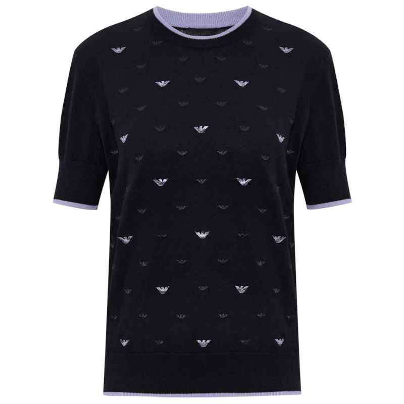 Emporio Armani Jumper with all-over micro eagle embroidery, theFeinheit