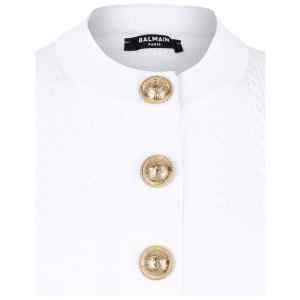 Balmain Ribbed buttoned top