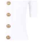Balmain Ribbed buttoned top