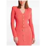 Balmain Long-sleeved twisted knit cardigan