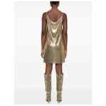Versace Metallic mesh mini dress with slip