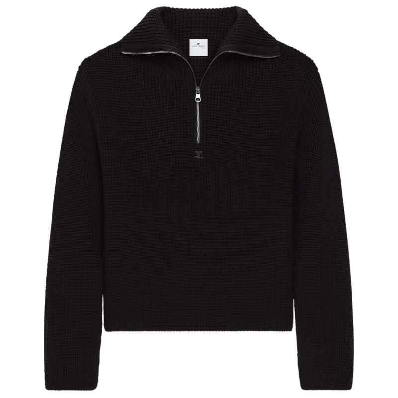 Courreges Pre Zipped wool sweater