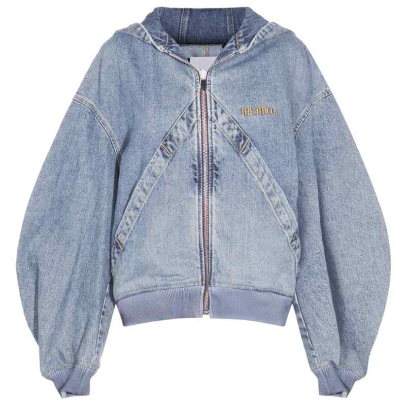 The Attico Hooded denim jacket