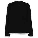 Emporio Armani Zip-up polo neck sweater in shaved virgin wool