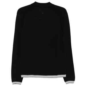 Emporio Armani Zip-up polo neck sweater in shaved virgin wool