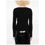 Self-Portrait Lace-trimmed ribbed top