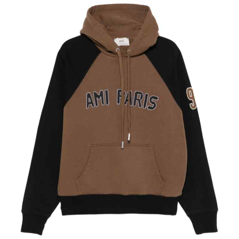 Ami Paris Cotton colorblock hoodie