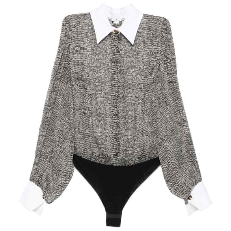 Elisabetta Franchi Silk shirt bodysuit