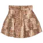 Zimmermann Snakeskin-effect belted skirt
