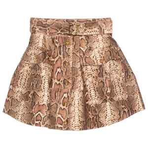 Zimmermann Snakeskin-effect belted skirt