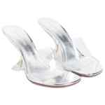 Amina Muaddi Taylor Glass Slipper 90 Transparent Pvc