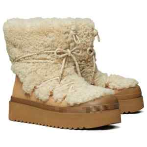Tory Burch Mellow Shearling Platform Boots.