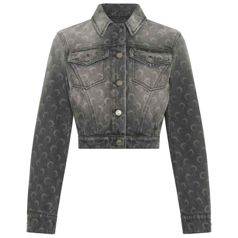 Marine Serre Moon laser denim jacket
