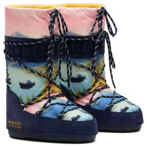 MOON BOOT X GUEST IN RESIDENCE Icon landscape-print lace-up boots