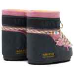 MOON BOOT X GUEST IN RESIDENCE LOW GREY AND PINK SUEDE BEADED ICON BOOT