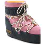 MOON BOOT X GUEST IN RESIDENCE LOW GREY AND PINK SUEDE BEADED ICON BOOT