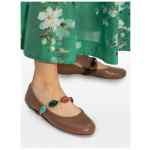 Gianvito Rossi Shanti Mary Jane leather ballerinas