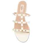 Valentino Garavani Rockstud Laminated Nappa Slide Sandal