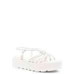 Gianvito Rossi Hebe leather knotted platform sandals.