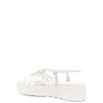 Gianvito Rossi Hebe leather knotted platform sandals.