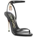 Tom Ford SHINY LEATHER PADLOCK POINTY NAKED SANDAL