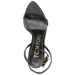 Tom Ford SHINY LEATHER PADLOCK POINTY NAKED SANDAL