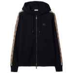 Burberry Check motif cotton hoodie