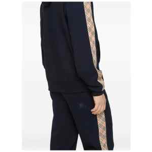 Burberry Check motif cotton hoodie