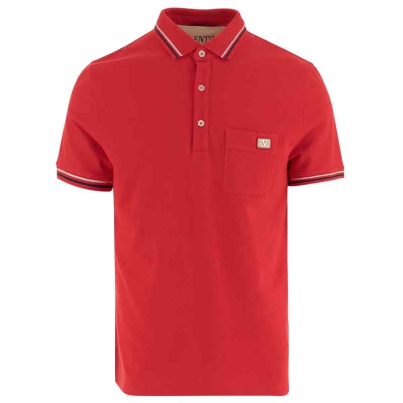 Valentino VLogo Signature piquet cotton polo shirt