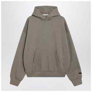 Fear of God Essentials Grey mélange hoodie with logo print