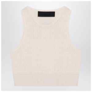 Fear of God Essentials Sporty white honeycomb tank top