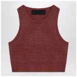 Fear of God Essentials Sporty burgundy honeycomb tank top