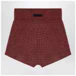 Fear of God Essentials Burgundy Honeycomb Short