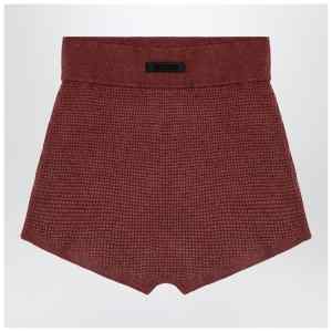 Fear of God Essentials Burgundy Honeycomb Short