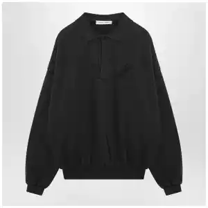 Fear of God Essentials Black washed polo sweatshirt