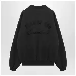 Fear of God Essentials Black washed polo sweatshirt