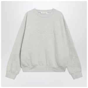 Fear of God Essentials Light grey mélange crewneck sweatshirt with logo