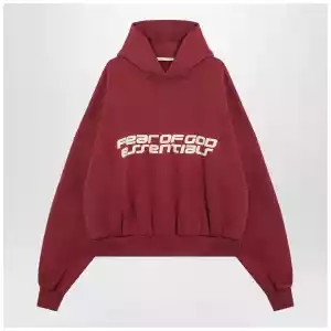Fear of God Essentials Crimson cropped hoodie