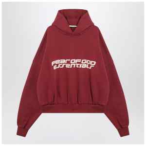 Fear of God Essentials Crimson cropped hoodie